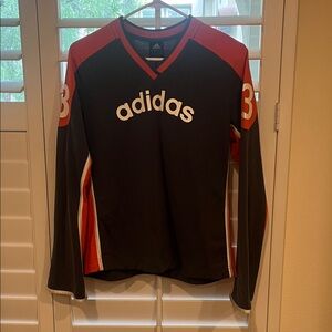 Adidas Black and Red Sports Jersey